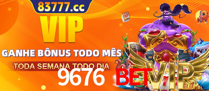 Banner promocional do 9676 BET oferecendo 100% de recompensas adicionais contínuas para quem fizer o login diário (Daily sign-in), com um mascote de coelho.